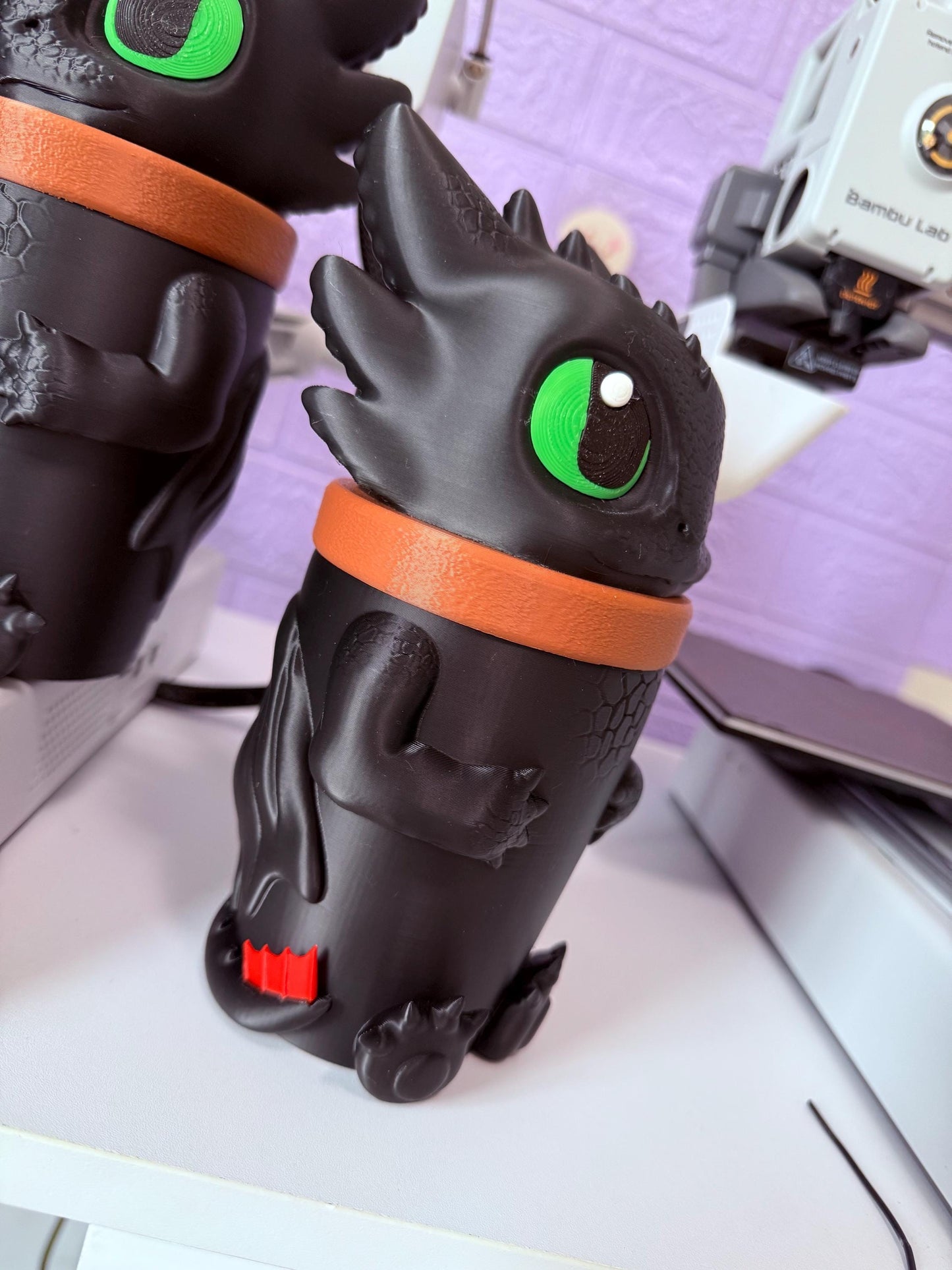 Chimuelo Tumbler and Popcorn Bucket Set 3D Printed Inspired Drinkware Snack Bowl Kitchen Decor train your Dragon lovers gift GAG kids