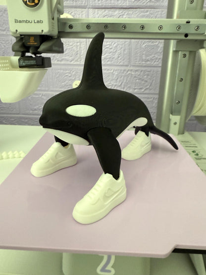 Orcalero Tralala orca Toy 3D Printed Viral Meme Figure TikTok Trend Collectible Funny Gift Sneakers Meme Tiktok Italian 