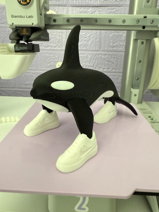 Orcalero Tralala orca Toy 3D Printed Viral Meme Figure TikTok Trend Collectible Funny Gift Sneakers Meme Tiktok Italian 