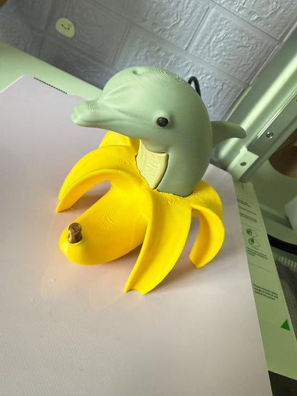 Bananita Dolfinita 3D Printed Italian Brainrot Meme Viral Figure Funny Animal Toy Viral Meme Figure TikTok Trend
