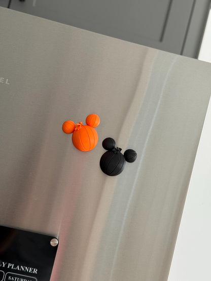 Halloween Mickey Mouse Fridge Magnets: Ghost & Pumpkin Ears, Spooky Decor