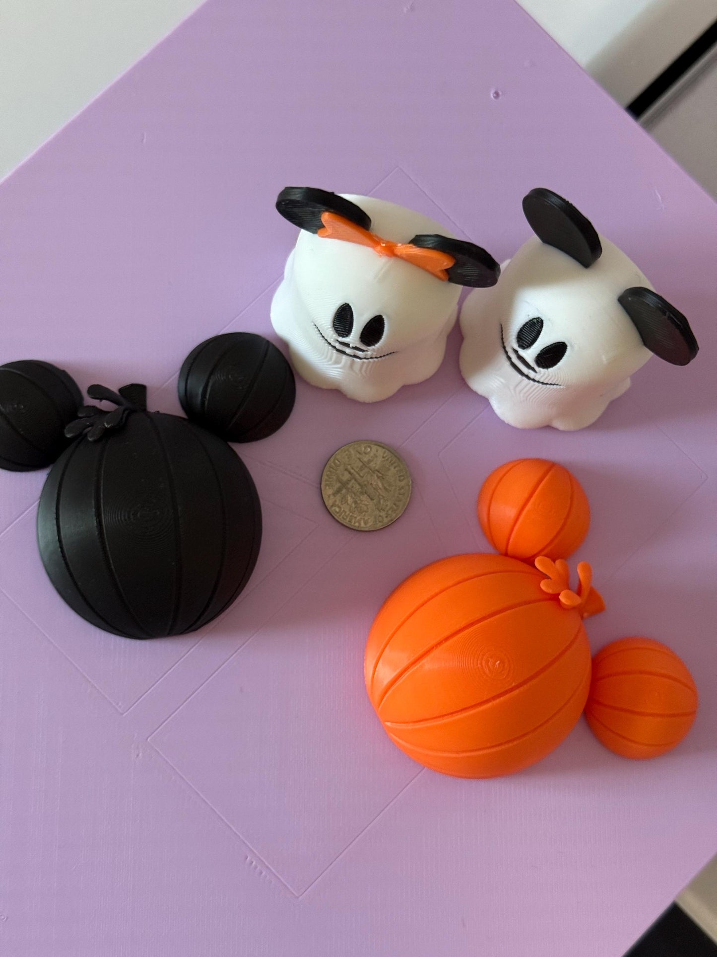 Halloween Mickey Mouse Fridge Magnets: Ghost & Pumpkin Ears, Spooky Decor