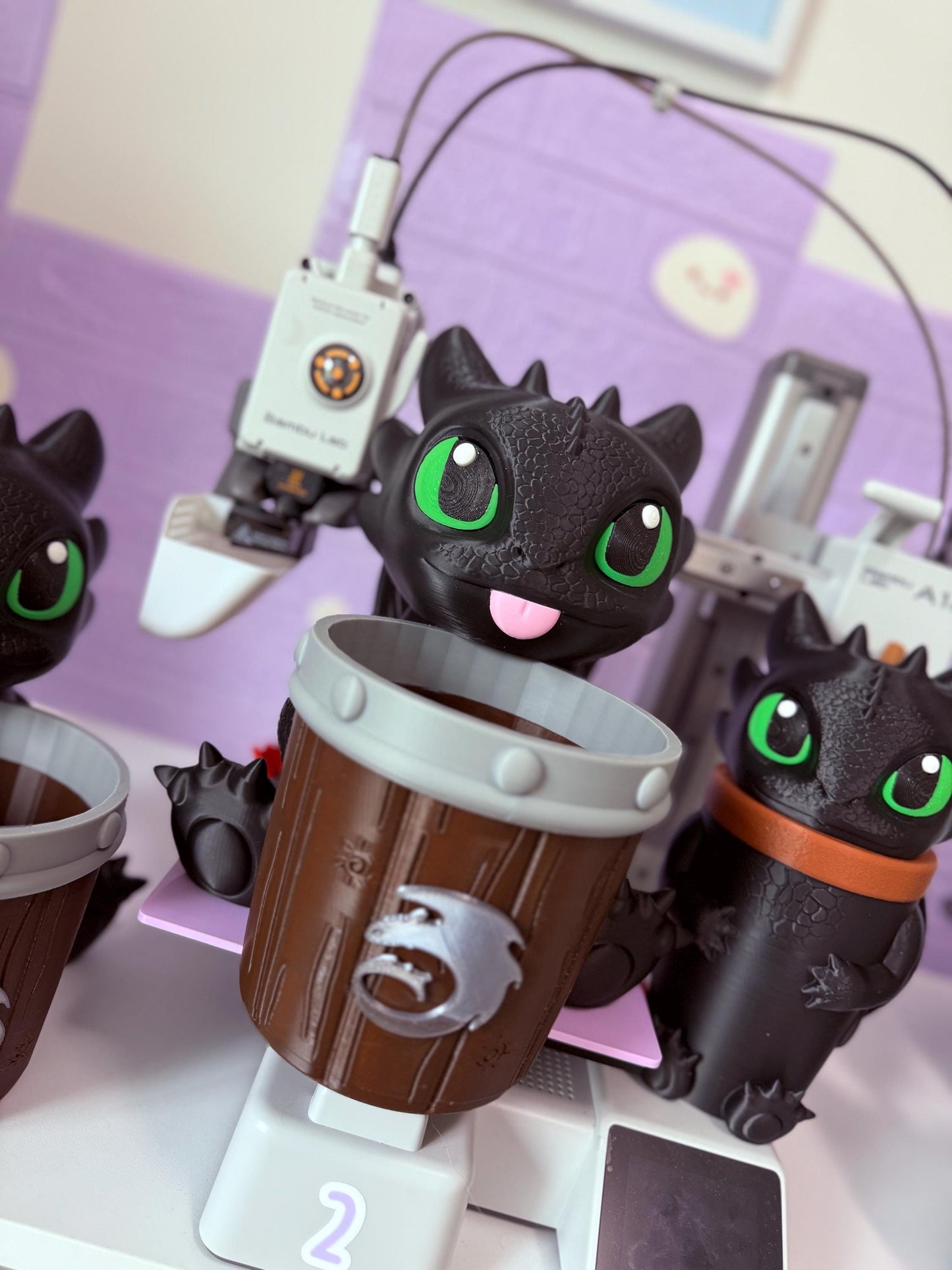 Chimuelo Tumbler and Popcorn Bucket Set 3D Printed Inspired Drinkware Snack Bowl Kitchen Decor train your Dragon lovers gift GAG kids