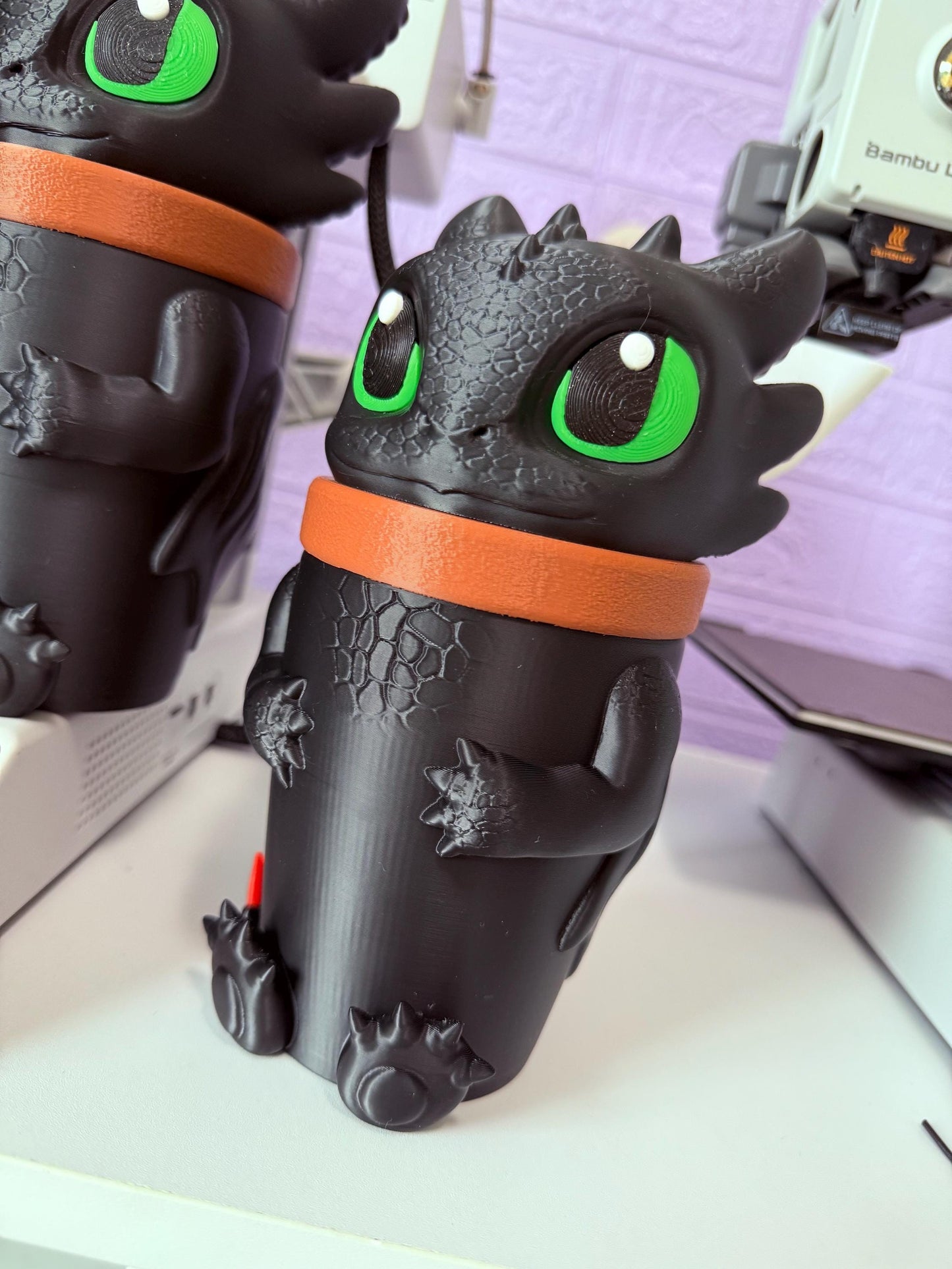 Chimuelo Tumbler and Popcorn Bucket Set 3D Printed Inspired Drinkware Snack Bowl Kitchen Decor train your Dragon lovers gift GAG kids