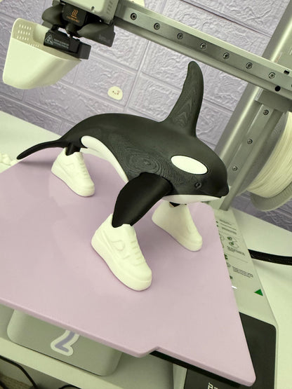 Orcalero Tralala orca Toy 3D Printed Viral Meme Figure TikTok Trend Collectible Funny Gift Sneakers Meme Tiktok Italian Brainrot