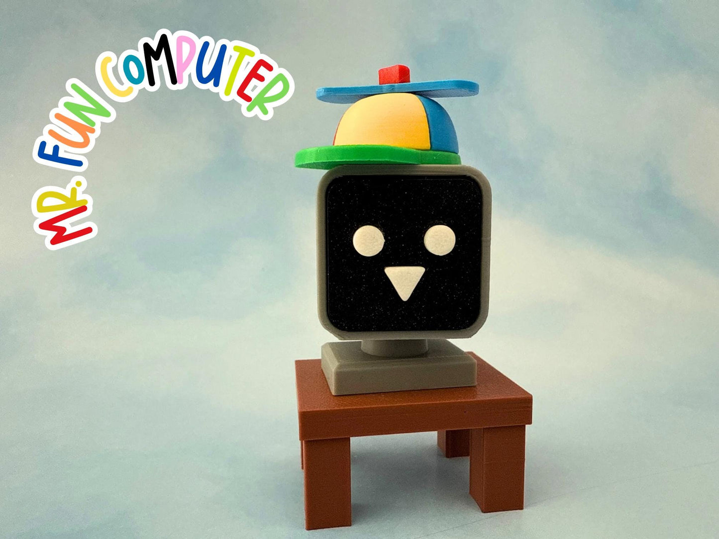 Mr Fun Computer Sprunki toy keychain 3D Printed Incredibox Inspired Mini Toys Gamer Gift Party Favor Cake Topper birthda