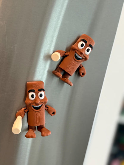 Tung Tung Sahur Magnet: 3D Printed Italian Brainrot Meme Decor