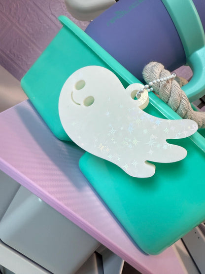 3D Printed Ghost Tag: Halloween Basket Charm, Backpack Accessory for kids and Halloween stuffer
