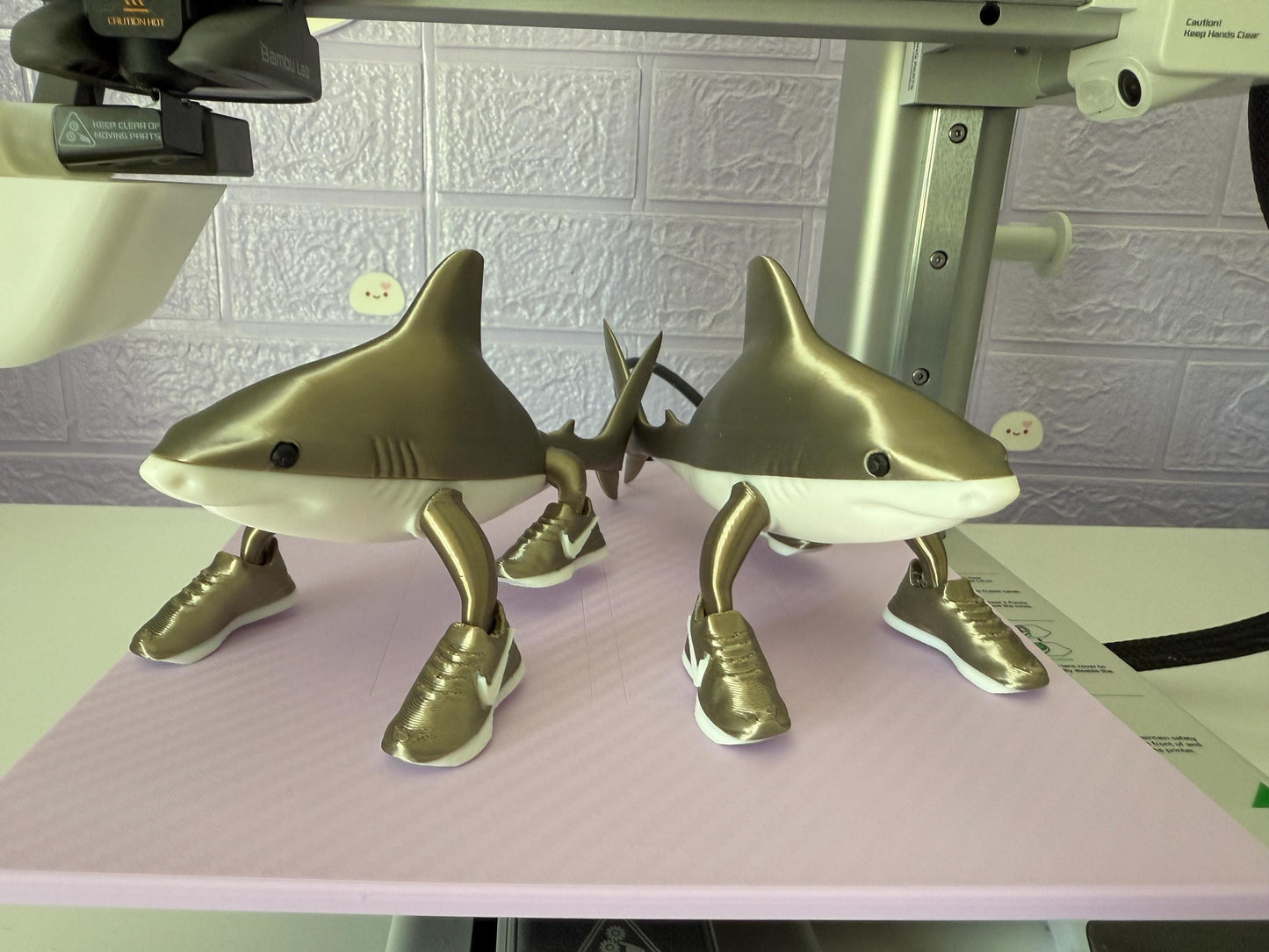 Tralalero Tralala Shark Gold Toy 3D Printed Viral Meme Figure Trend Collectible Funny Gift for Shark and Sneaker Meme Italian Brainrot