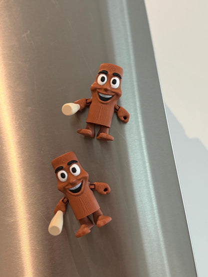 Tung Tung Sahur Magnet: 3D Printed Italian Brainrot Meme Decor