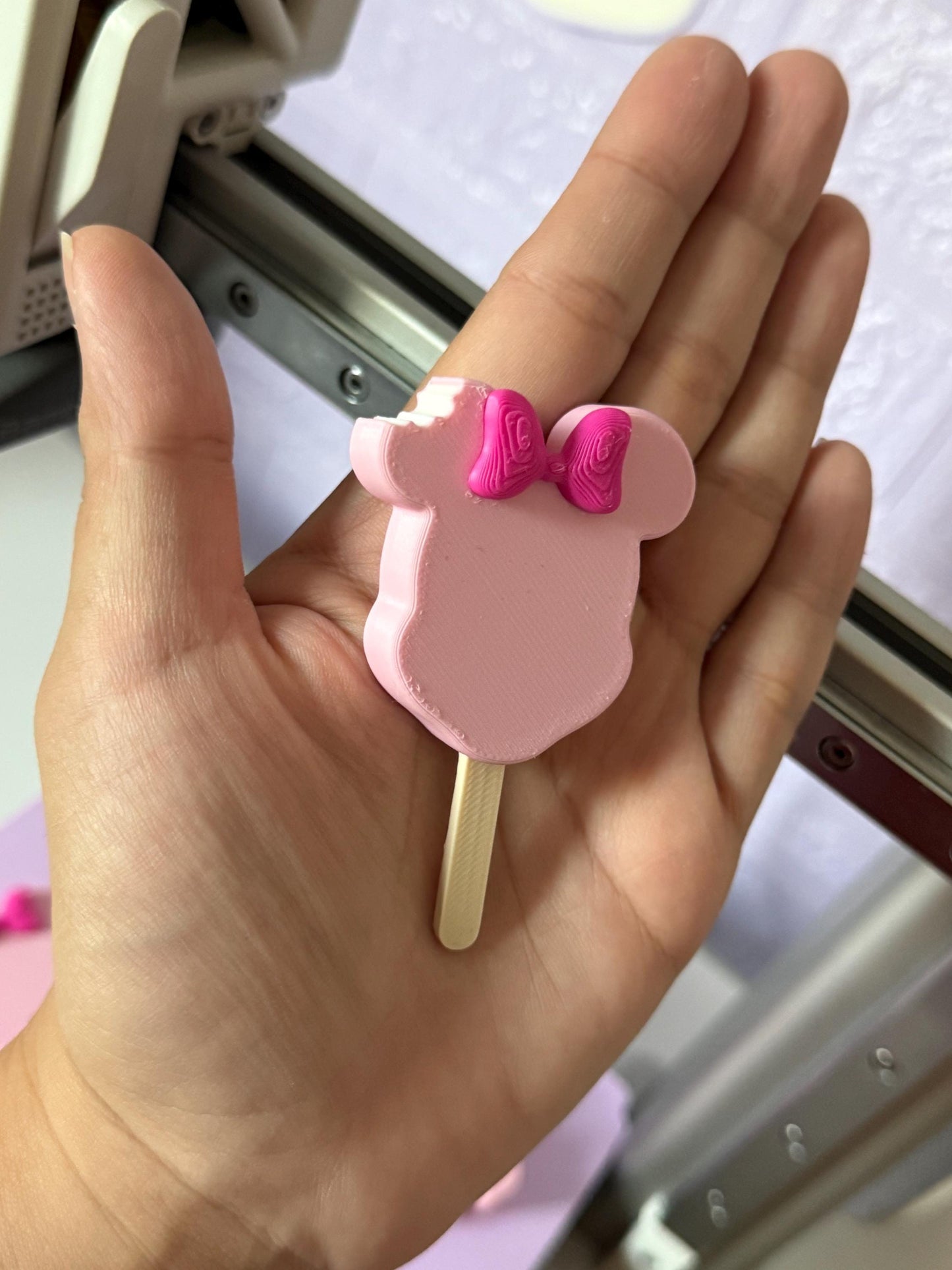Personalized Minnie Ice Cream Magnet: 3D Printed Cruise Decor