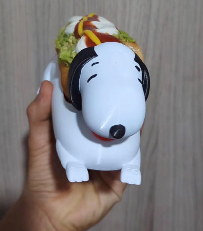 3D Printed Beagle Hot Dog Holder: Kawaii Snack Plate, Gag Gift