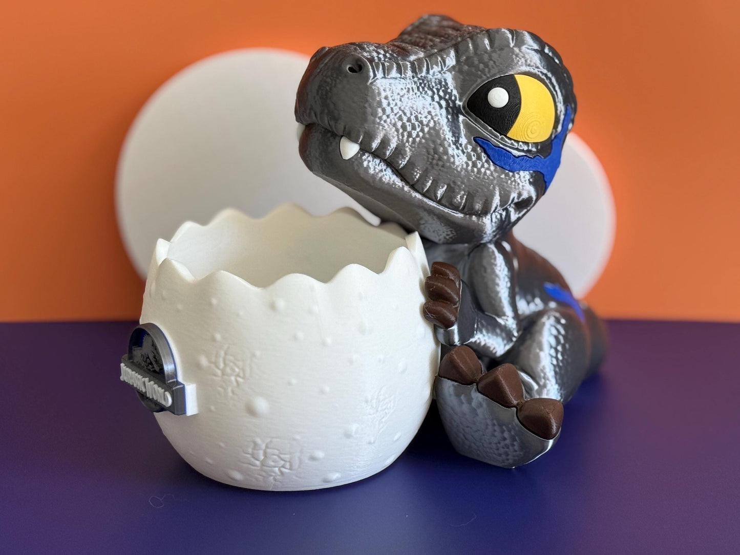 Velociraptor pop corn bucket dinosaur 3D Printed set Dino T-Rex drinkware funny gifts Cute School Supplies teens back to school Blue Rex