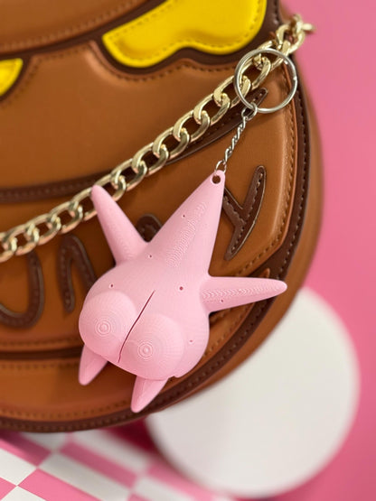 Funny 3D Printed Butt Keychain: Sea Sponge and Star - Meme Gift