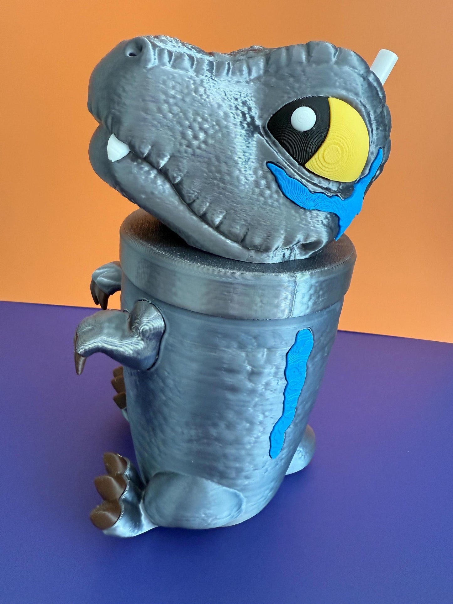 3D Printed Dinosaur Tumbler: Custom T-Rex Drinkware