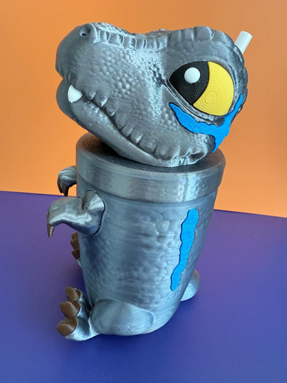3D Printed Dinosaur Tumbler: Custom T-Rex Drinkware