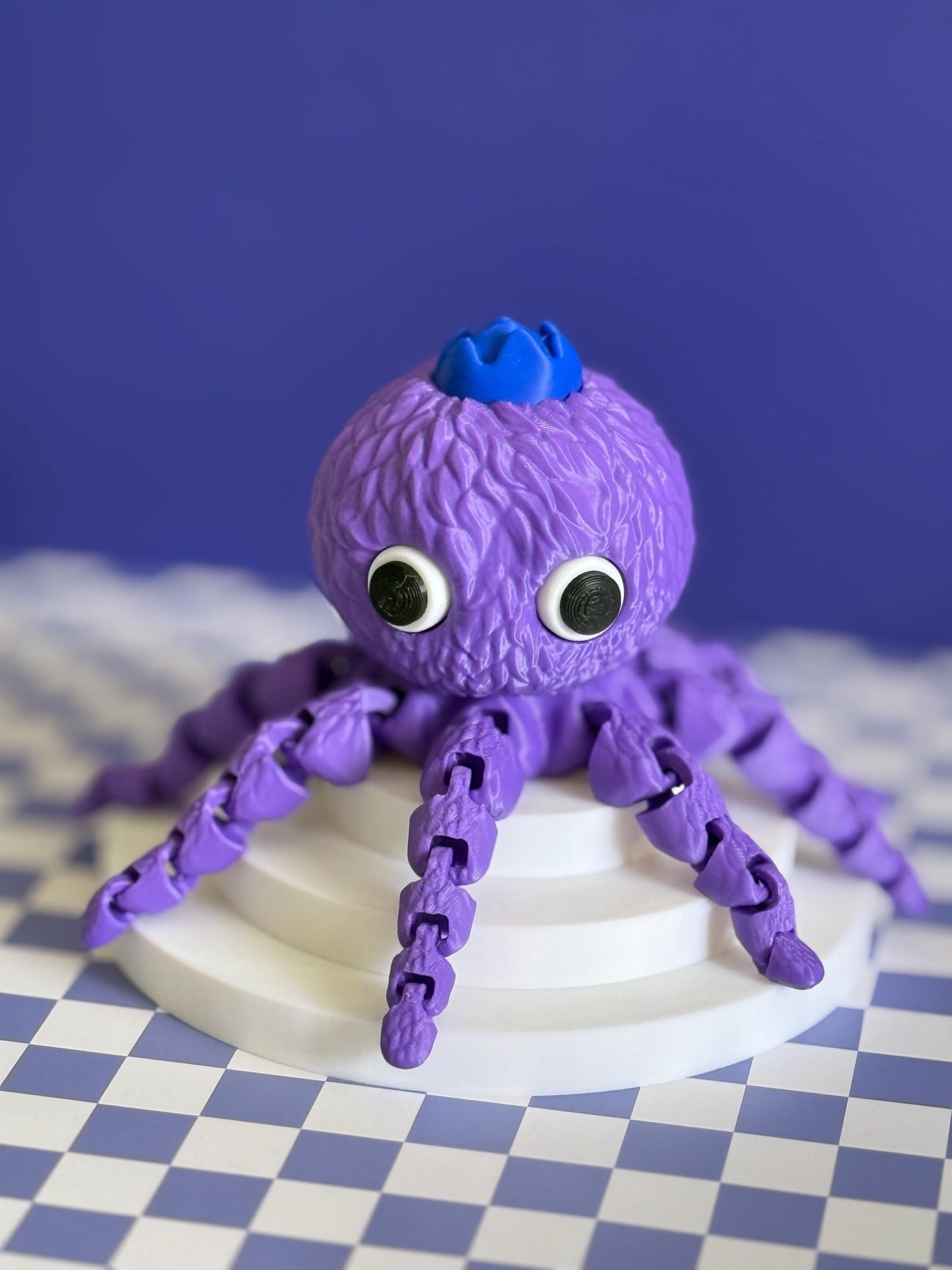 Blueberrini Octopucini: 3D Printed Flexi Octopus - Viral Meme Desk Toy