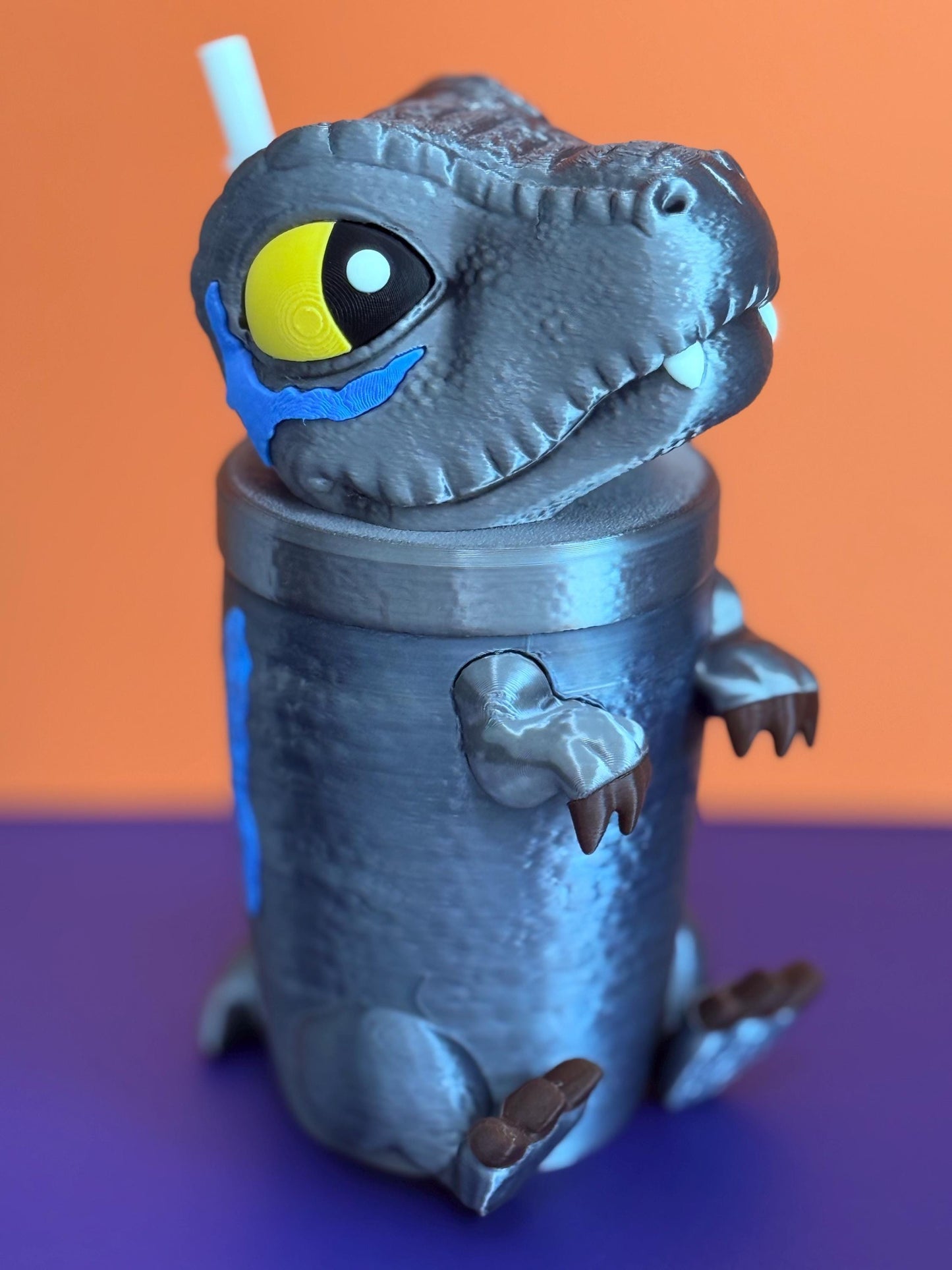 3D Printed Dinosaur Tumbler: Custom T-Rex Drinkware