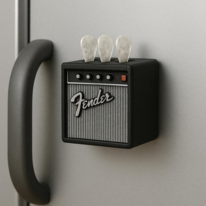 Mini Guitar Amp Magnet Pick Holder: 3D Printed Rock Decor