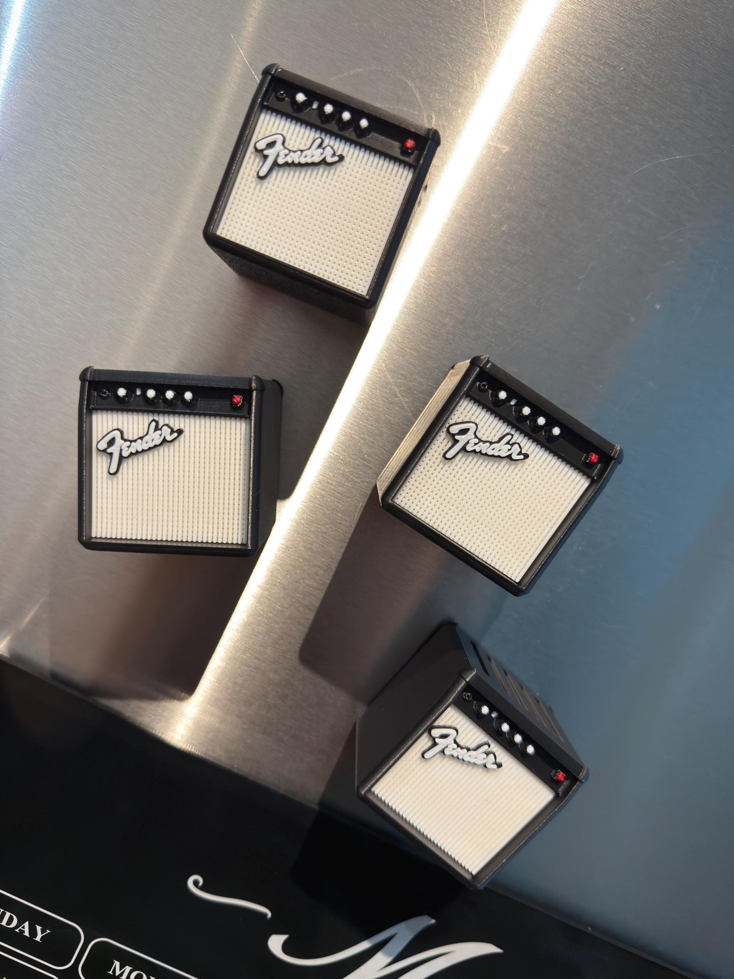 Mini Guitar Amp Magnet Pick Holder: 3D Printed Rock Decor