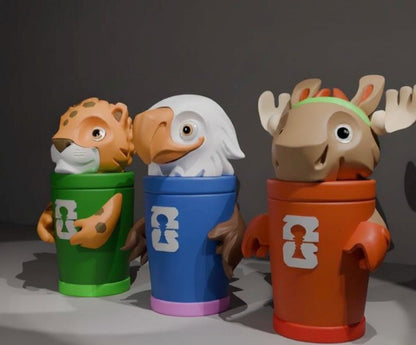 Worldcup animals Character Tumblers – 3D Printed Soccer fan gift Cute Collectible Cup for Kids or Gift Idea