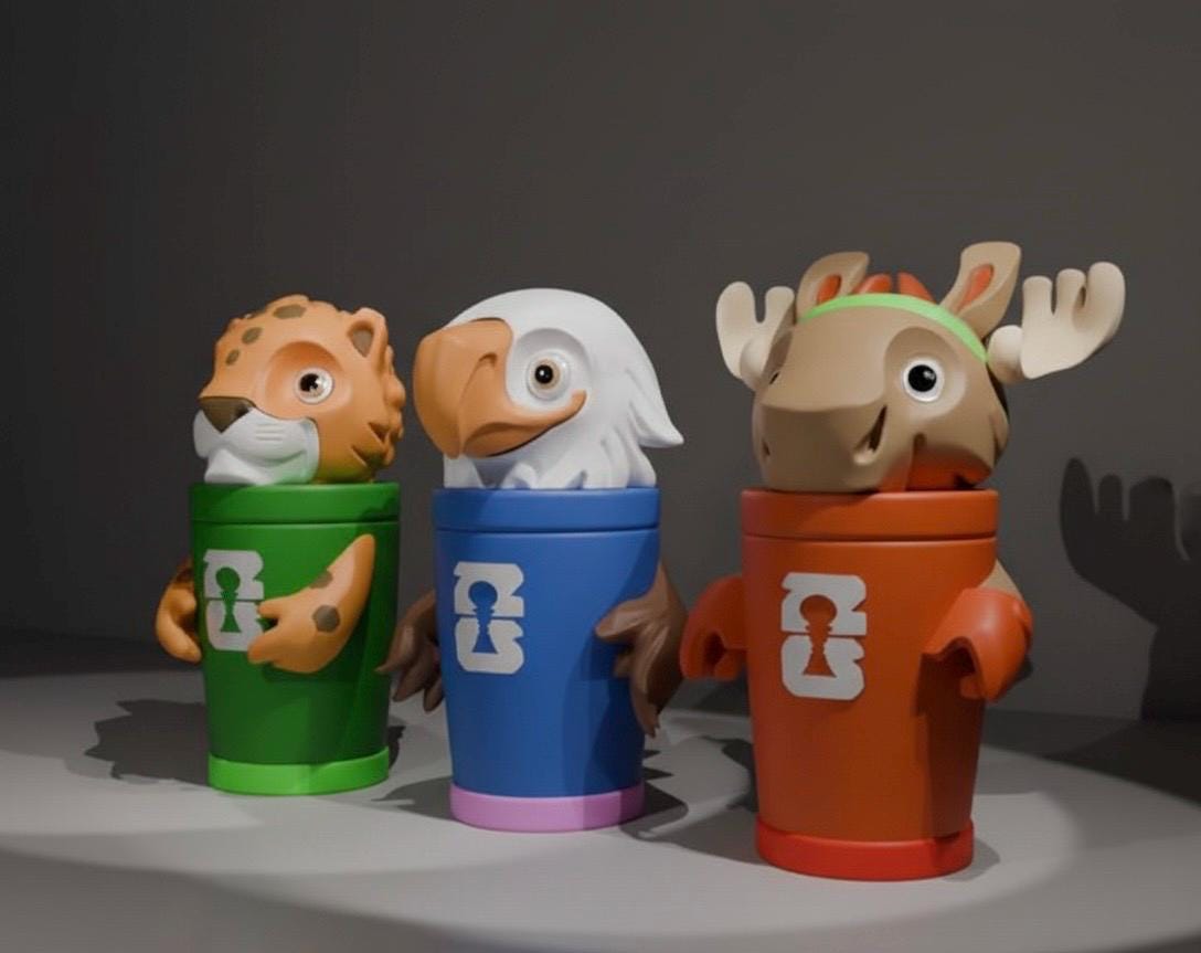 Worldcup animals Character Tumblers – 3D Printed Soccer fan gift Cute Collectible Cup for Kids or Gift Idea