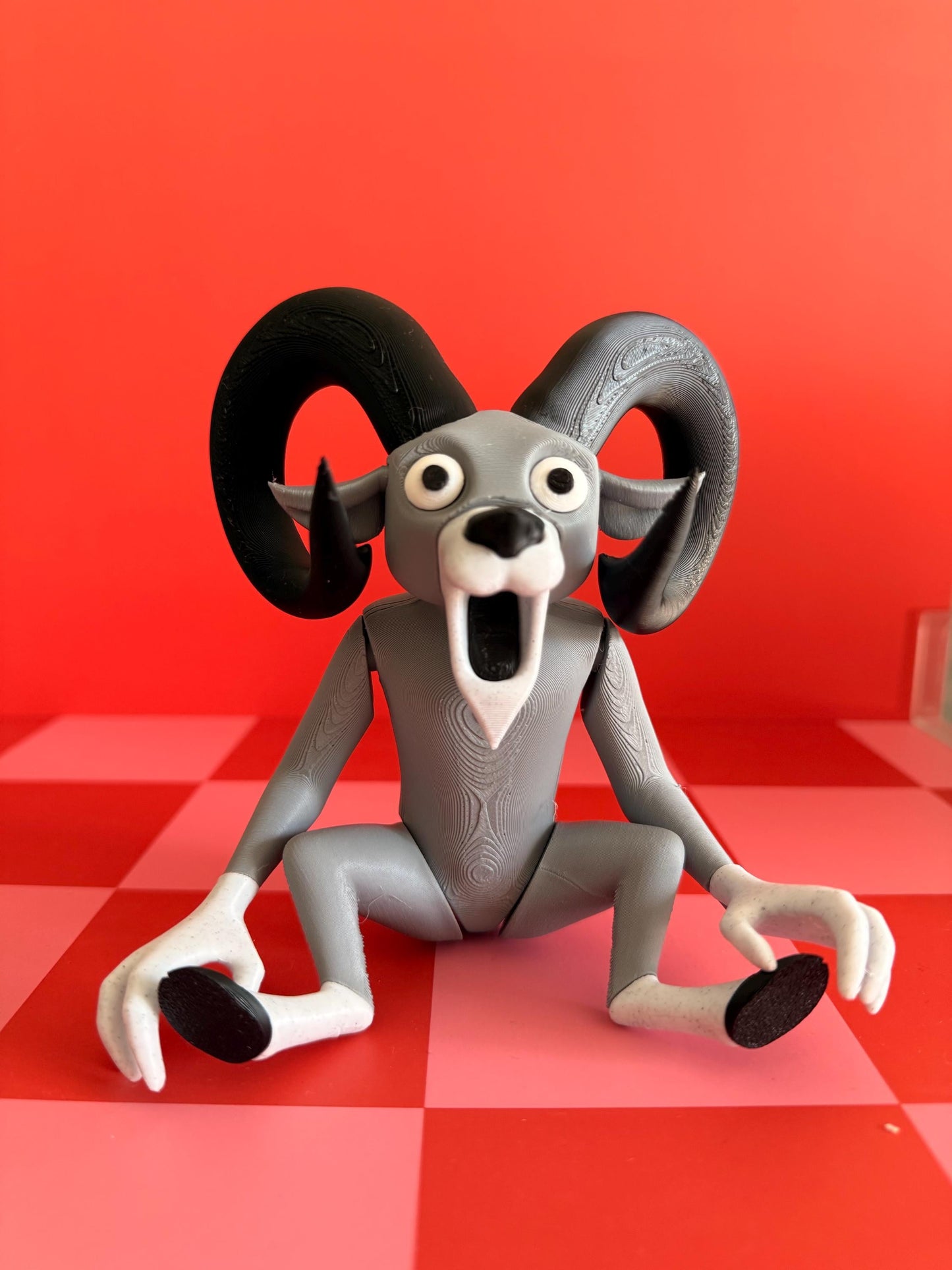 99 Nights In The Forest Ram Figurine, Articulated 3D Printed Toy, Unique Fantasy Creature Collectible, Gift For Art Lovers And Collectors