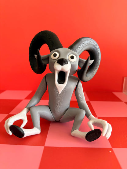 99 Nights In The Forest The Ram The Owl The Deer Figurine, Articulated 3D Printed Toy, Unique Fantasy Creature Collectible