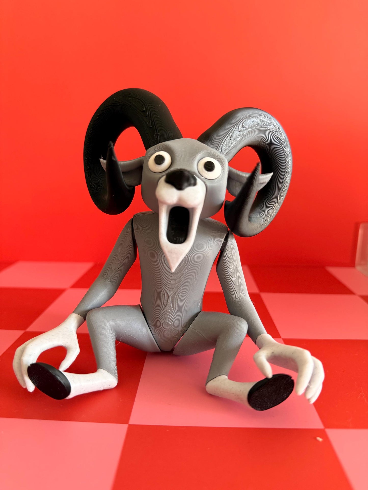99 Nights In The Forest Ram Figurine, Articulated 3D Printed Toy, Unique Fantasy Creature Collectible, Gift For Art Lovers And Collectors