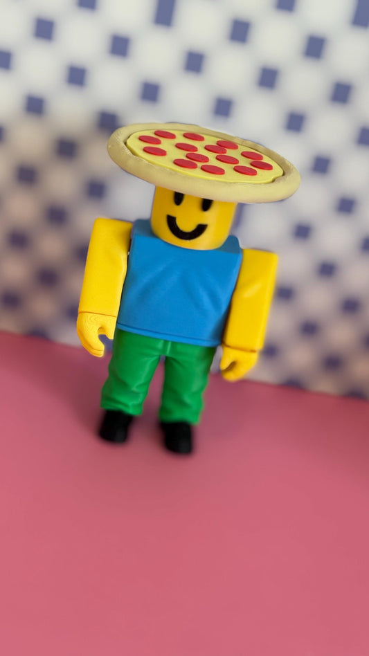Noobini Pizzanini 3D Printed Figure – Funny Pizza Head Meme Toy, Brainrot Character Collectible, Weirdcore Art Figurine 