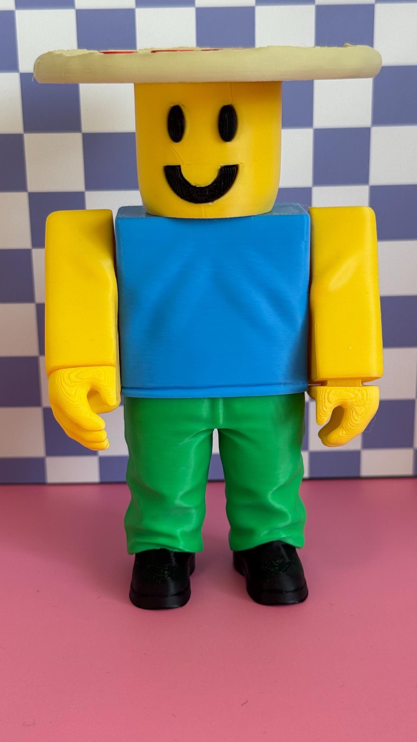 Noobini Pizzanini 3D Printed Figure – Funny Pizza Head Meme Toy, Brainrot Character Collectible, Weirdcore Art Figurine Steal a Brainrot