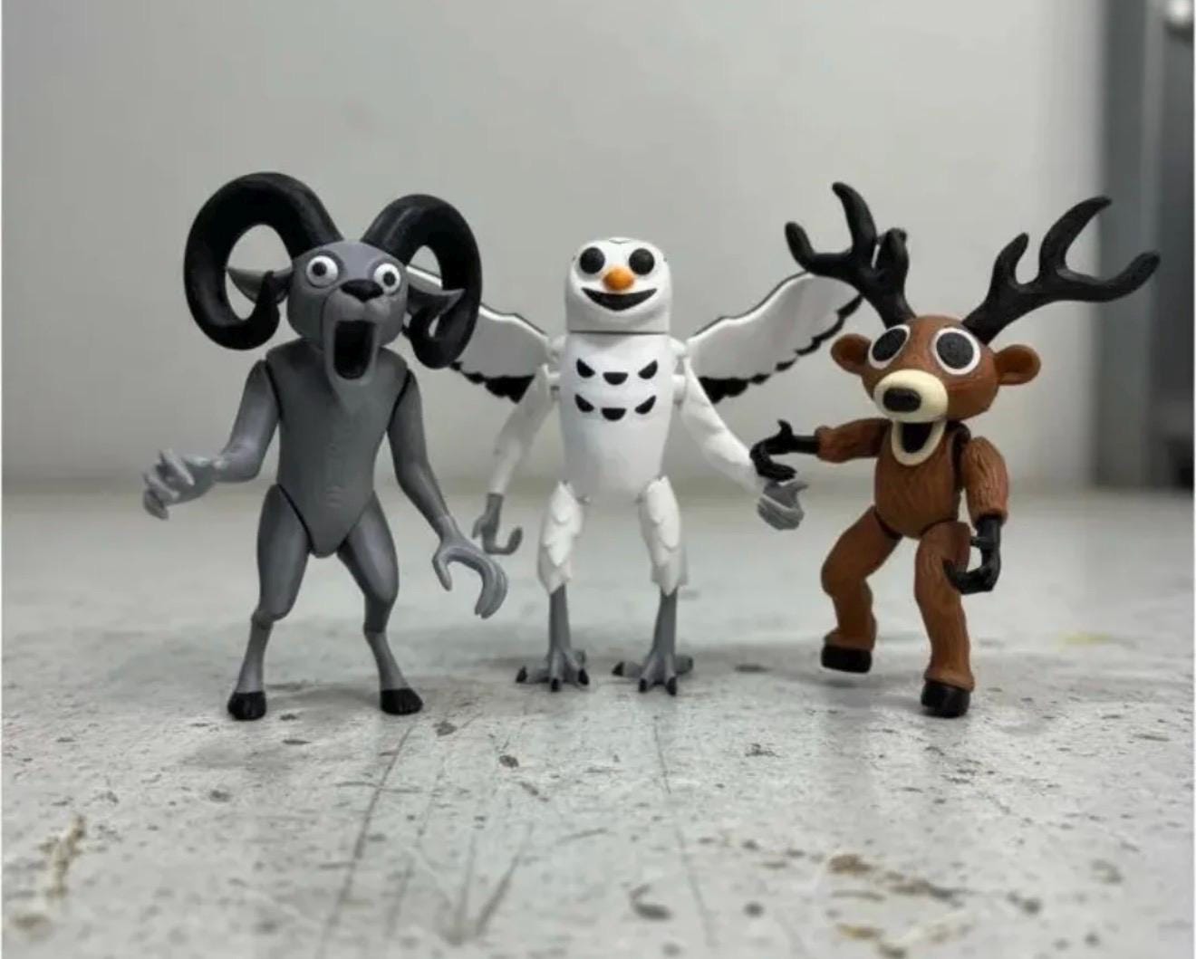 99 Nights In The Forest Ram Figurine, Articulated 3D Printed Toy, Unique Fantasy Creature Collectible, Gift For Art Lovers And Collectors