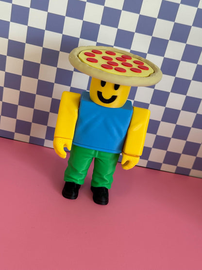 Noobini Pizzanini 3D Printed Figure – Funny Pizza Head Meme Toy, Brainrot Character Collectible, Weirdcore Art Figurine Steal a Brainrot