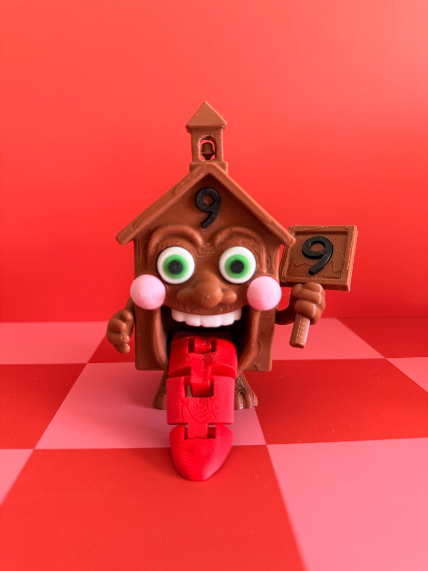 Esok Sikolah 3D Printed Figure – Funny Schoolhouse Brainrot Meme Toy, Weirdcore Collectible Art Figurine Handmade Steal a Brainrot