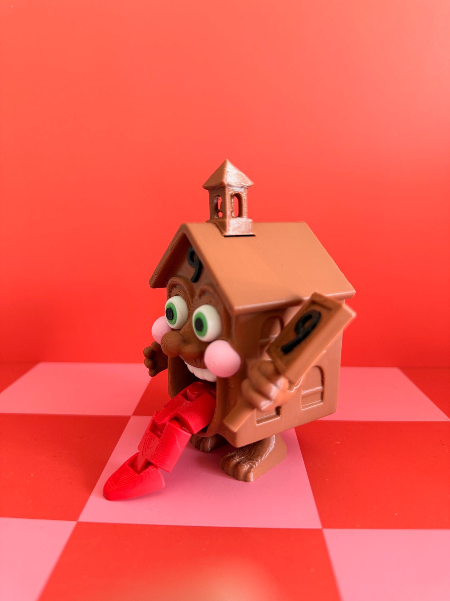 Esok Sikolah 3D Printed Figure – Funny Schoolhouse Brainrot Meme Toy, Weirdcore Collectible Art Figurine Handmade Steal a Brainrot