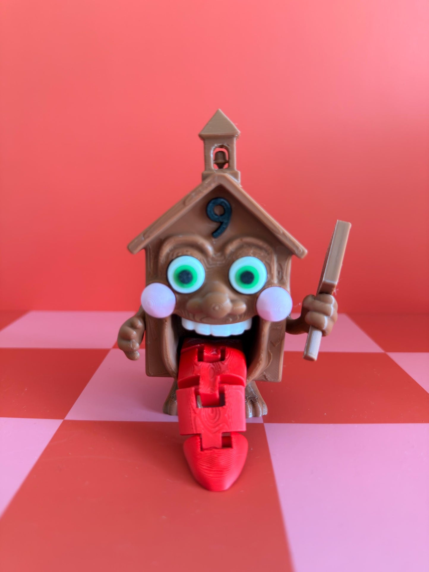Esok Sikolah 3D Printed Figure – Funny Schoolhouse Brainrot Meme Toy, Weirdcore Collectible Art Figurine Handmade Steal a Brainrot