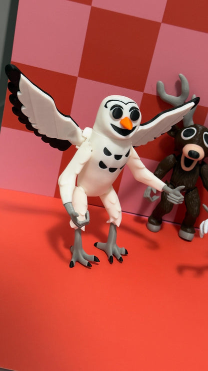 99 Nights In The Forest The Ram The Owl The Deer Figurine, Articulated 3D Printed Toy, Unique Fantasy Creature Collectible