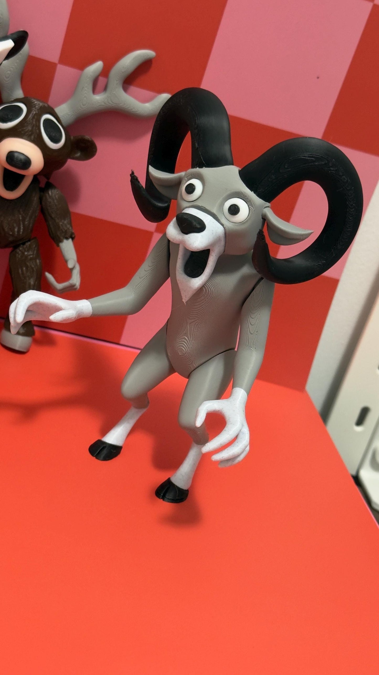 99 Nights In The Forest The Ram The Owl The Deer Figurine, Articulated 3D Printed Toy, Unique Fantasy Creature Collectible