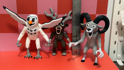 99 Nights In The Forest The Ram The Owl The Deer Figurine, Articulated 3D Printed Toy, Unique Fantasy Creature Collectible