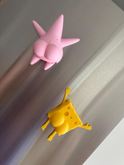 Sea Sponge and pals butt magnets Funny 3D Printed Butt Magnets Hilarious Cartoon inspired Fridge Decor Meme Gift Kawaii Office & Locker