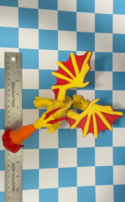Dragon Cannelloni Figure Fire Breathing Dragon Toy 3D Printed Fantasy Creature Articulated Dragon Collectible steal a Brainrot Gift