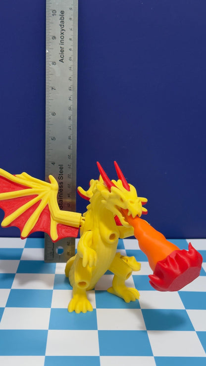 Dragon Cannelloni Figure Fire Breathing Dragon Toy 3D Printed Fantasy Creature Articulated Dragon Collectible steal a Brainrot Gift