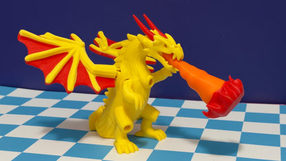 Dragon Cannelloni Figure Fire Breathing Dragon Toy 3D Printed Fantasy Creature Articulated Dragon Collectible steal a Brainrot Gift