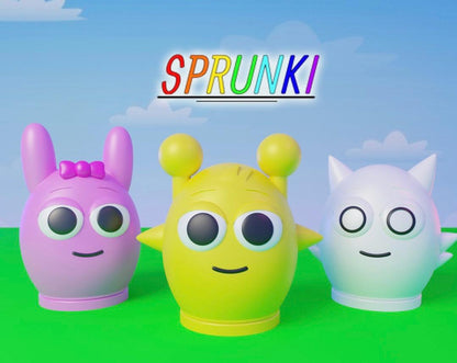 Sprunki Easter Eggs Fillable Cute 3D Printed Egg Figures Easter Basket Stuffers Colorful Collectible Egg Decor
