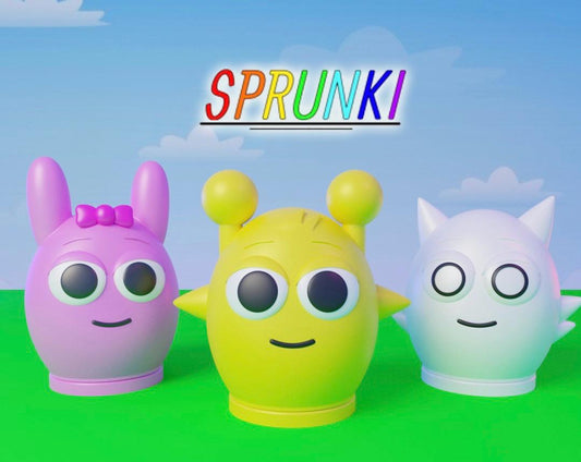 Sprunki Easter Eggs Fillable Cute 3D Printed Egg Figures Easter Basket Stuffers Colorful Collectible Egg Decor