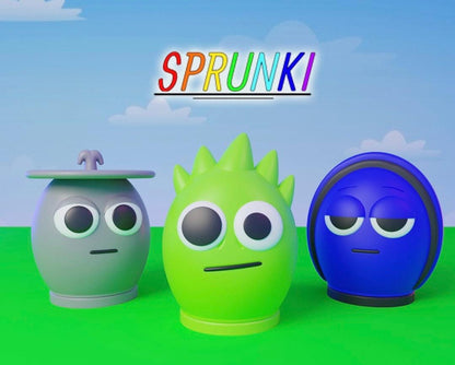 Sprunki Easter Eggs Fillable Cute 3D Printed Egg Figures Easter Basket Stuffers Colorful Collectible Egg Decor