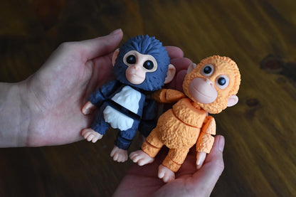 Punch figure monkey gift Viral Monkey Inspired Jungle Duo bag charm Collectible Cute Primate Statue Fan Art Decor
