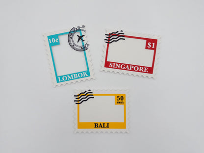 Custom Stamp Photo Magnet Personalized Travel Memory Fridge Magnet